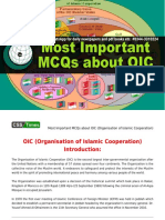 Most Important MCQs About OIC (Organisation of Islamic Cooperation) PDF