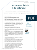 Conoce A Nuestra Policía Nacional de Colombia - Reseña Historica