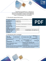 Guía de Actividades y Rúbrica de Evaluación - Paso 5 - Presentación de Resultados