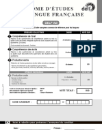 Delf Dalf A2 TP Candidat Coll Sujet Demo PDF