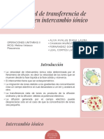 Velocidad de Transferencia de Masa en Intercambio Iónico