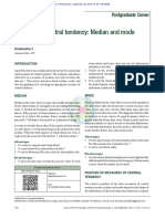 Measures of Central Tendency Median and Mode