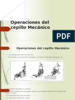 Operaciones Del Cepillo Mecánico