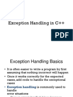 Exception Handling in C++