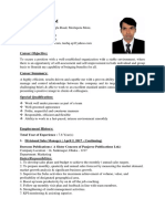 Modern CV Format of Bangladesh