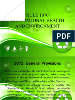 Occupational Health and Environment Control