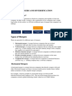 Mergers and Diversification