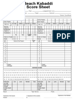 Beach Kabaddi Score Sheet PDF