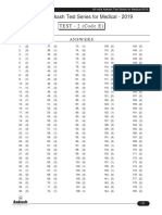 Answer Key AIATS Medical-2019 (RM) - Test-2 - (Code-E & F) - (25-11-2018)