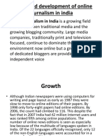 Growth and Development of Online Journalism in India