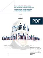 Trabajo - Historia de La Universidad Nacional Experimental Simón Rodríguez Exposicion