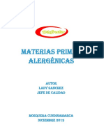 Materias Primas Alergenicas Fruver