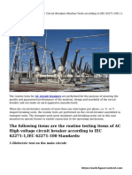 AC Circuit Breakers Routine Tests According To IEC 62271-100