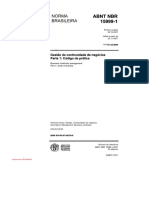 ABNT NBR 15999 1 Gestão de Continuidade de Negócios Parte 1 Código de Prática PDF