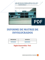 MATRIZ DE INVOLUCRADOS Quichuas