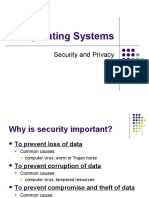 Operating Systems: Security and Privacy