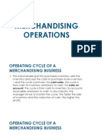 Merchandising Operations