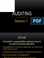 Auditing - Session 7 Fraud and Error