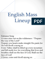 Koro English Mass Lineup