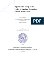 An Experimental Study of The Characteristics of Laminar Separation Bubble On An Airfoil