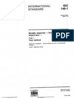 ISO 148 Metallics Materials-Charpy Pendulum Impact Test-Part 1 PDF