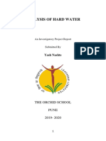 Analysis of Hard Water