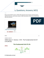 CH5 - The Fundamental Unit of Life (MCQS)