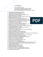 List of Essential Books For Civil Engineering