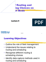 Effect of Routing and Scheduling On Tran