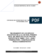 Informe de Corte de Obra