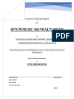 Summer Training Report On BITUMINOUS (ASPHALT) ROAD