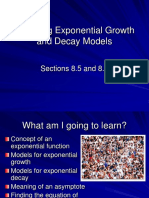 8.5-8.6 Exponential Growth and Decay Models