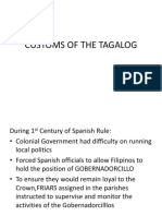 Customs of The Tagalog