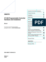 S7-300 Programmable Controller Hardware and Installation