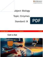 CAIE IX Bio Unit 5 Enzymes PPT 1