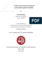 Analysis of Structural Discontinuities in Ship Hull Using Finite Element Method