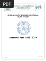 Syllabus of Applied Chemistry