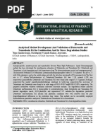 Analytical Method Development and Validation of Dutasteride and Tamsulosin HCL in Combination and Its Stress Degradation Studies