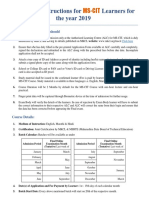 Important Instructions To MS-CIT Learners For Year 2019