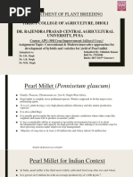 Abhishek Kumar - Conventional & Modern Innovative Approaches For Development of Hybrids and Varieties For Yield of Pearl Millet