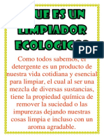 Que Es Un Limpiador Ecologico