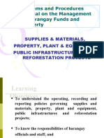 Systems and Procedures Manual On The Management of Barangay Funds and Property