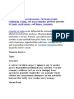 Facilities Saving Accounts Checking Accounts Confirming Leasing Money Transfer Banks Credit Unions Finance Companies