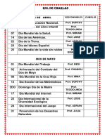 Rol de Charlas