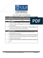 SCM Syllabus - IMBA - VIII SEM PDF