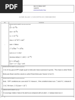 Chemistry Formula Sheet 