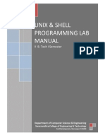 Unix & Shell Programming Lab Manual