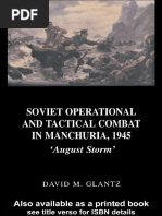 Soviet Operational and Tactical Combat in Manchuria. 1945. August Storm. David Glantz PDF