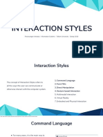 W5 Interaction Styles