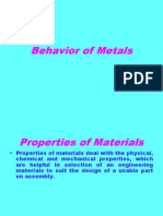 Behavior of Metals